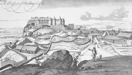 スターリング城の展望、ジョンスリーザー著「Theatrum Scotiae」に掲載